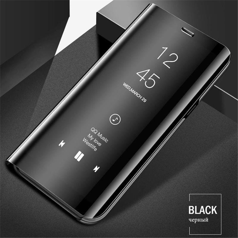 Luxury Smart Mirror Flip Case For Samsung Galaxy A21S A51 A71 A01 A11 A21 A31 A41 A50 A70 A30 A40 A20 A10 S S20 Ultra S10 S9 S8 Note 10 Leather Cover