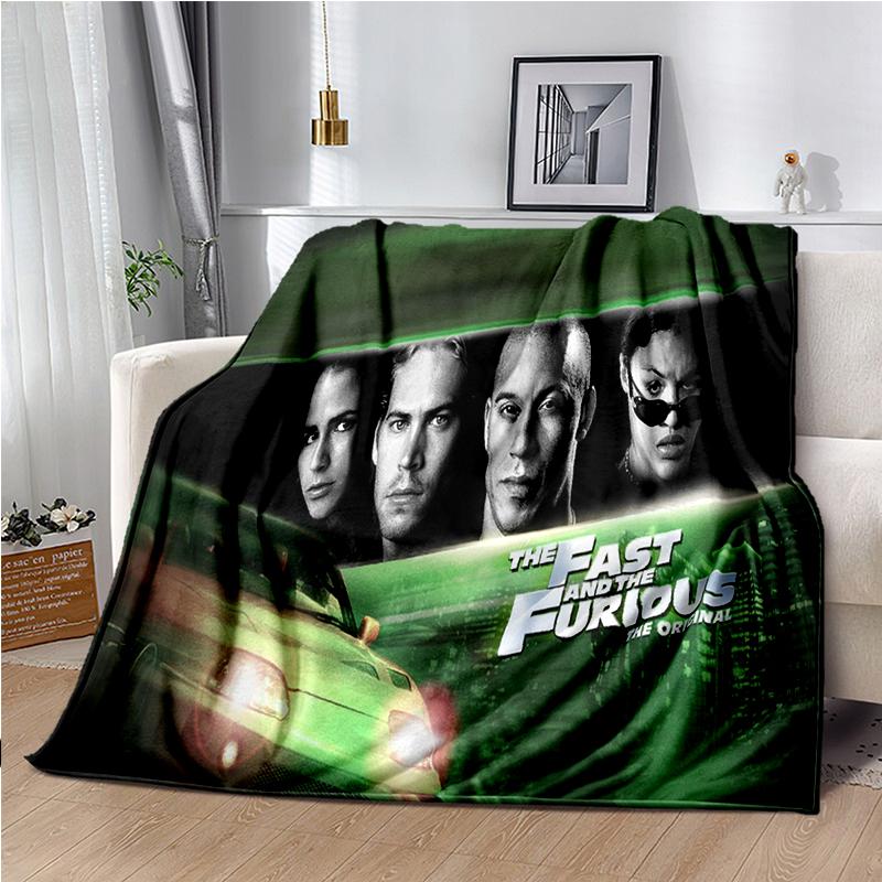 

fast and Furious Movie Throws Blanket Kids Super Soft Cute Blankt for Travel Couch Picnic Sofa Bed Flannel Blanket Birthday Gift 75x90cm
