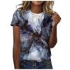 New Marble Graphic T-Shirts Gradient 3D Print Women O-Neck Short Sleeve T Shirt Y2k Harajuku Oversized Tees Top Female Clothing