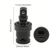 1/2 Inch Drive Universal Joint Socket Adapter, 360° Swivel Steel Ball Impact Socket for Electric Wrench Efficiency Enhancement,