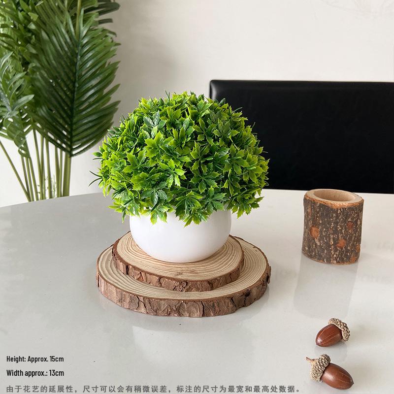 Artificial Bonsai Green Plants for Desk and Living Room Decoration