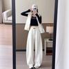 Scimitar Sports Wide-leg Pants Women's Autumn New High-waisted Thin Loose Lazy Style Banana Sweatpants