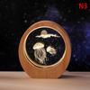 3D Inner Carving Planet Night Light Luminous Crystal Desktop Ornament