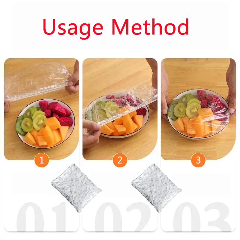 1000/500/300/100/50/10PCS Reusable Durable Food Storage Covers for Bowls Elastic Plate Lid Covers Vacuum Bags For Kitchen Food Fresh Seal