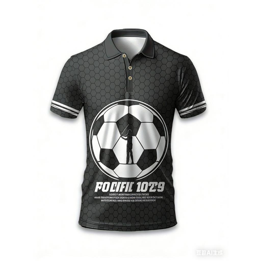 Men's 2026 Model Sporty Casual Polo Shirt 3D Printing Technique, Breathable and Quick-drying