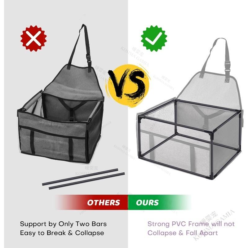 Waterproof Pet Dog Cat Transport Hammock Travel Car Seat Cover Carrier Bag for Small Medium Dogs Sturdy Dirt-resistant