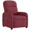 Vidaxl Reclining Massage Chair, Electric, Wine Red, Fabric