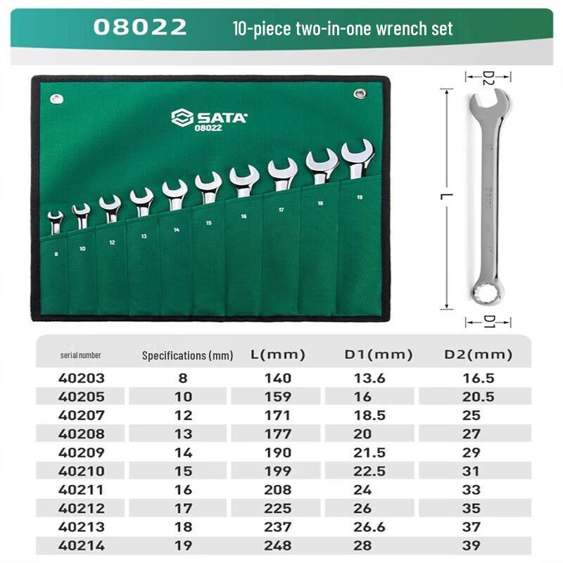 Set de chei combinate SATA cu 10 piese