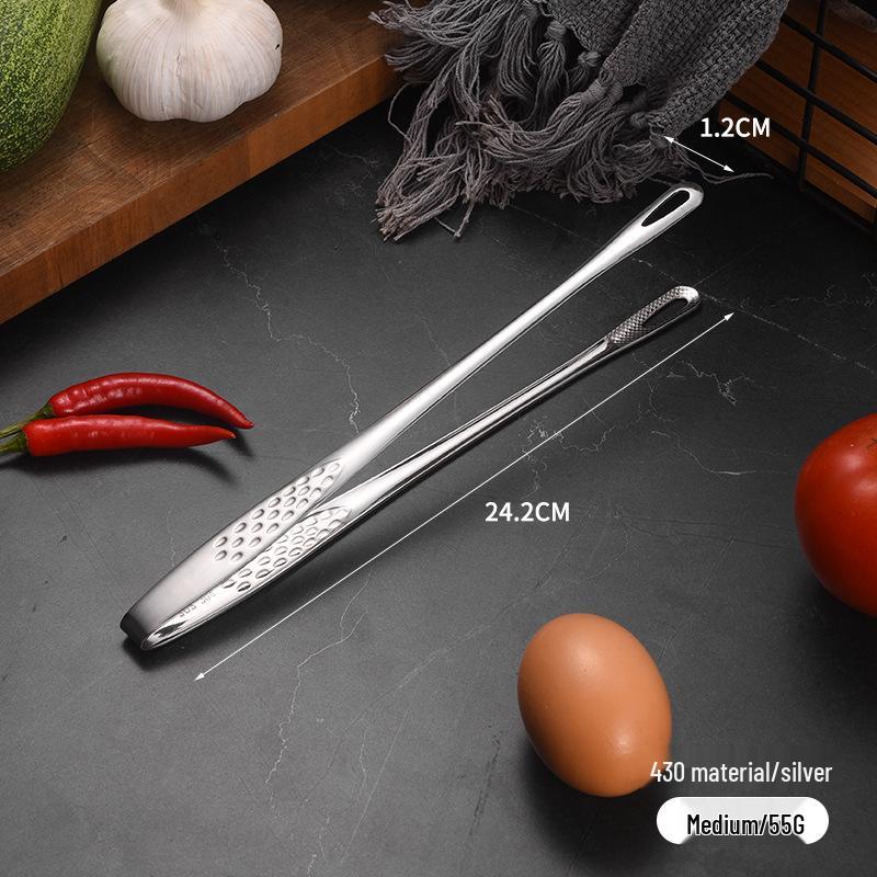 304 Stainless Steel Multi-Purpose Tongs: Perfect for BBQ, Sushi, Steak, and Bread.