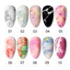 Nail Art Transfer Stickers: Marble, Clouds & Starry Sky Patterns - Set of 10