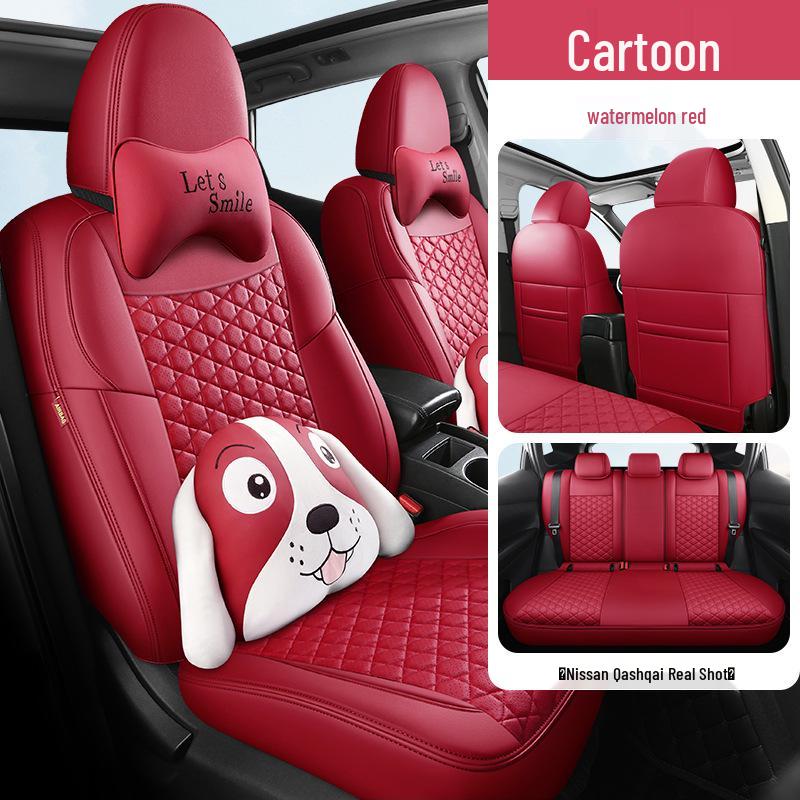 Five-Seat Qashqai Full Leather SUV Cushion: All-Season, Full Surround Seat Cover.