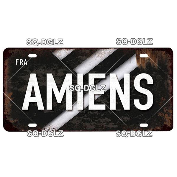 [SQ-DGLZ] Vintage France City Metal Sign Tin Sign Licenses Plate Decor Plaque Metal Vintage Bar Pub Club Home Wall Decoration