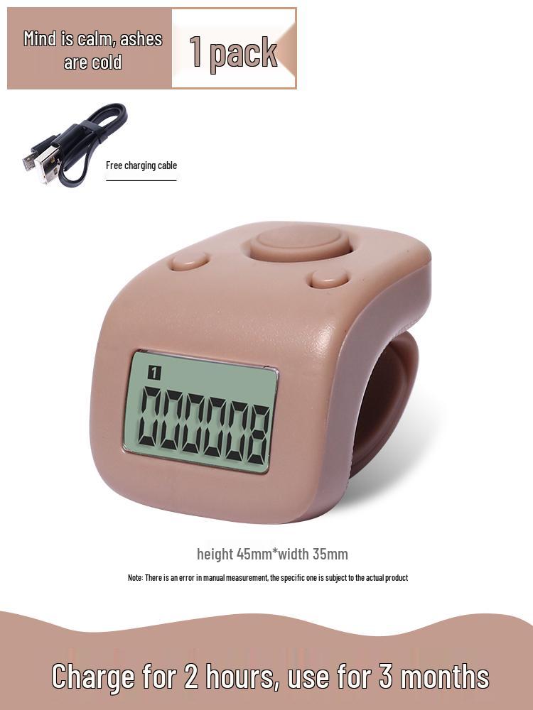 Rechargeable Bluetooth Smart Ring with Digital Counter