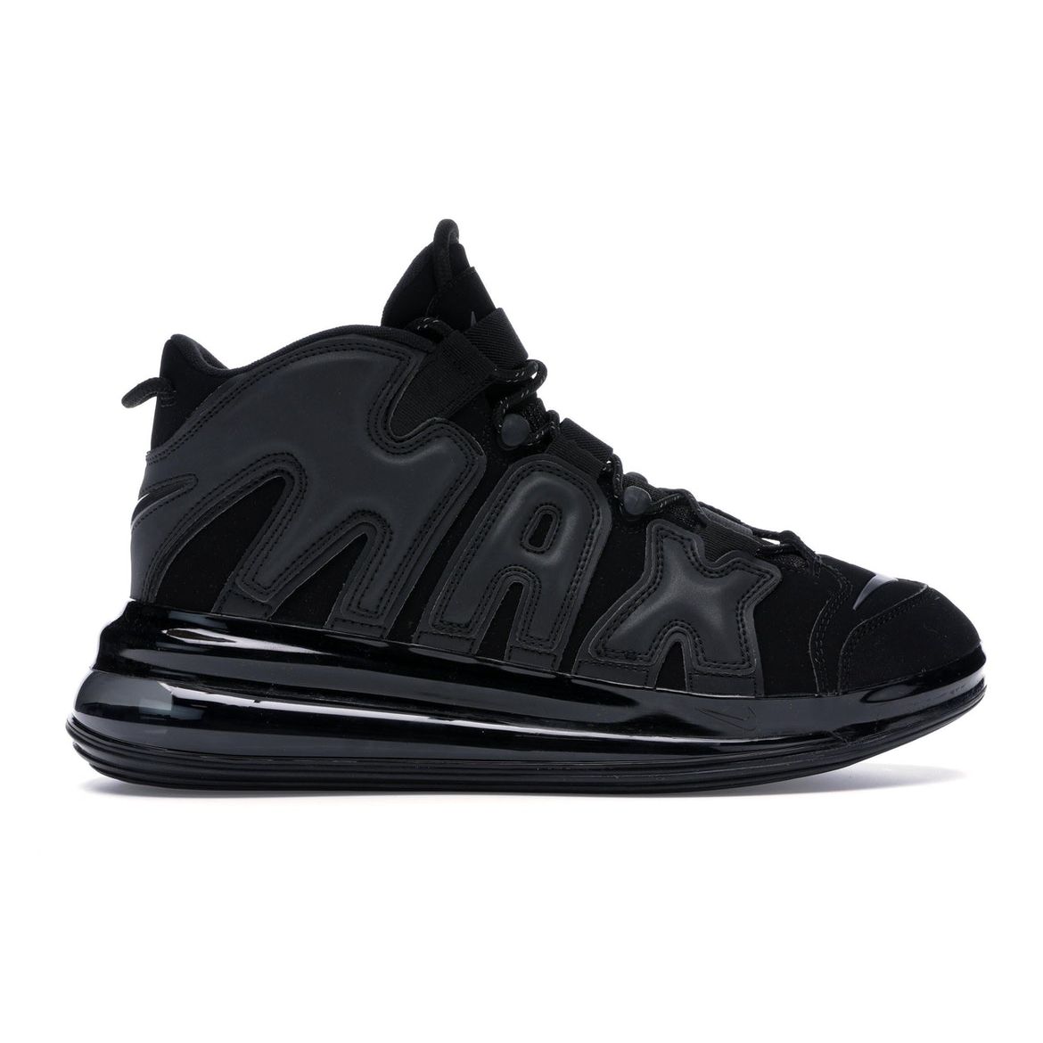 

Кроссовки унисекс Nike Air More Uptempo 720 QS Triple Black Черно-черные BQ7668-001