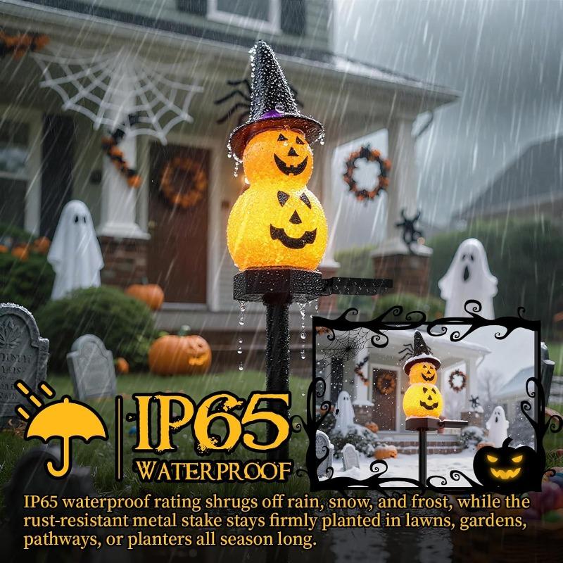 Halloween Pumpkin Solar Garden Light, Festive Garden Light Decoration for Pumpkin Light for Outdoor Pathway, Lawn, Yard