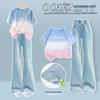 Moonkids Girls' Gradient T-Shirt & Flare Jeans Set