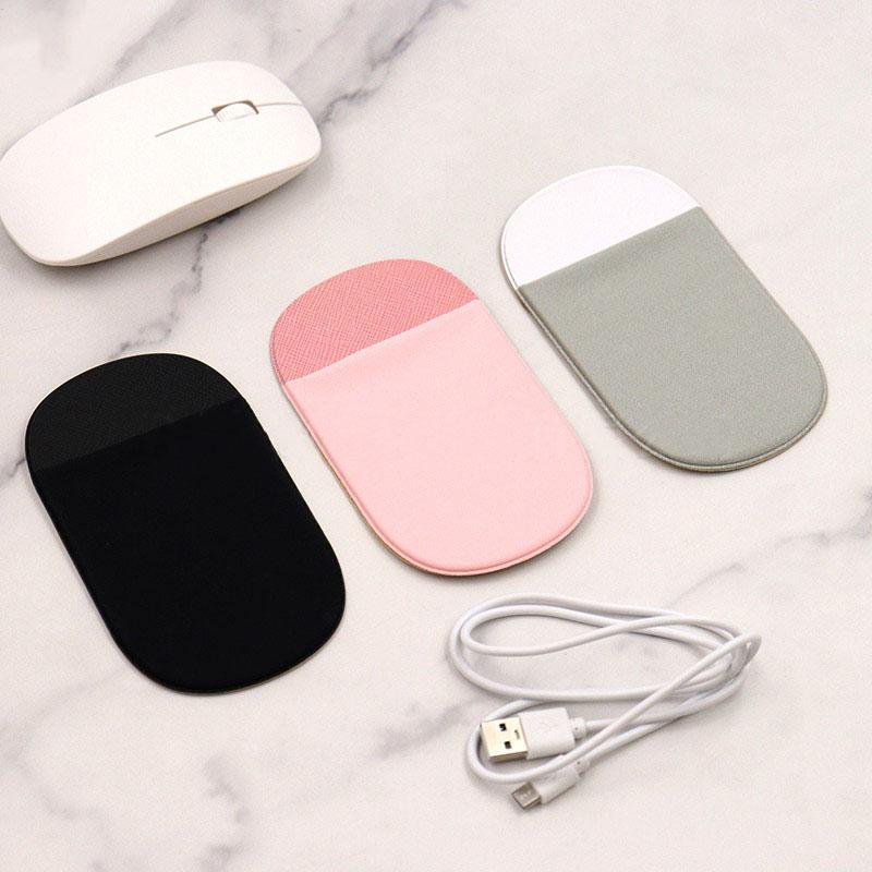 Slim Mouse Holder Laptop Mouse Pouch Protector Self-Adhesive No Glue Residue Universal Portable Mouse Storage Sleeve