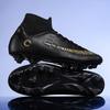 High-top Football Shoes Men and Women Children Broken Nails Tf Leather Feet Artificial Turf AG Nails Youth Student Training Shoes