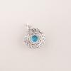 Swiss Blue Topaz Gemstone 925 Sterling Silver Jewelry Handcrafted Pendant  1.14" CP-30-4