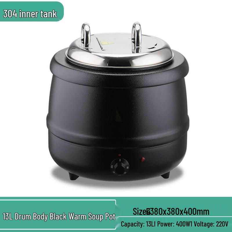 304 Stainless Steel Electronic Soup Warmer and Porridge Cooker for Commercial Use