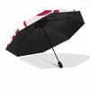 1pc Wolf Sakura Automatic Open/Close Umbrella, Portable Folding Umbrella for Travel,suitable as a gift for various festivals