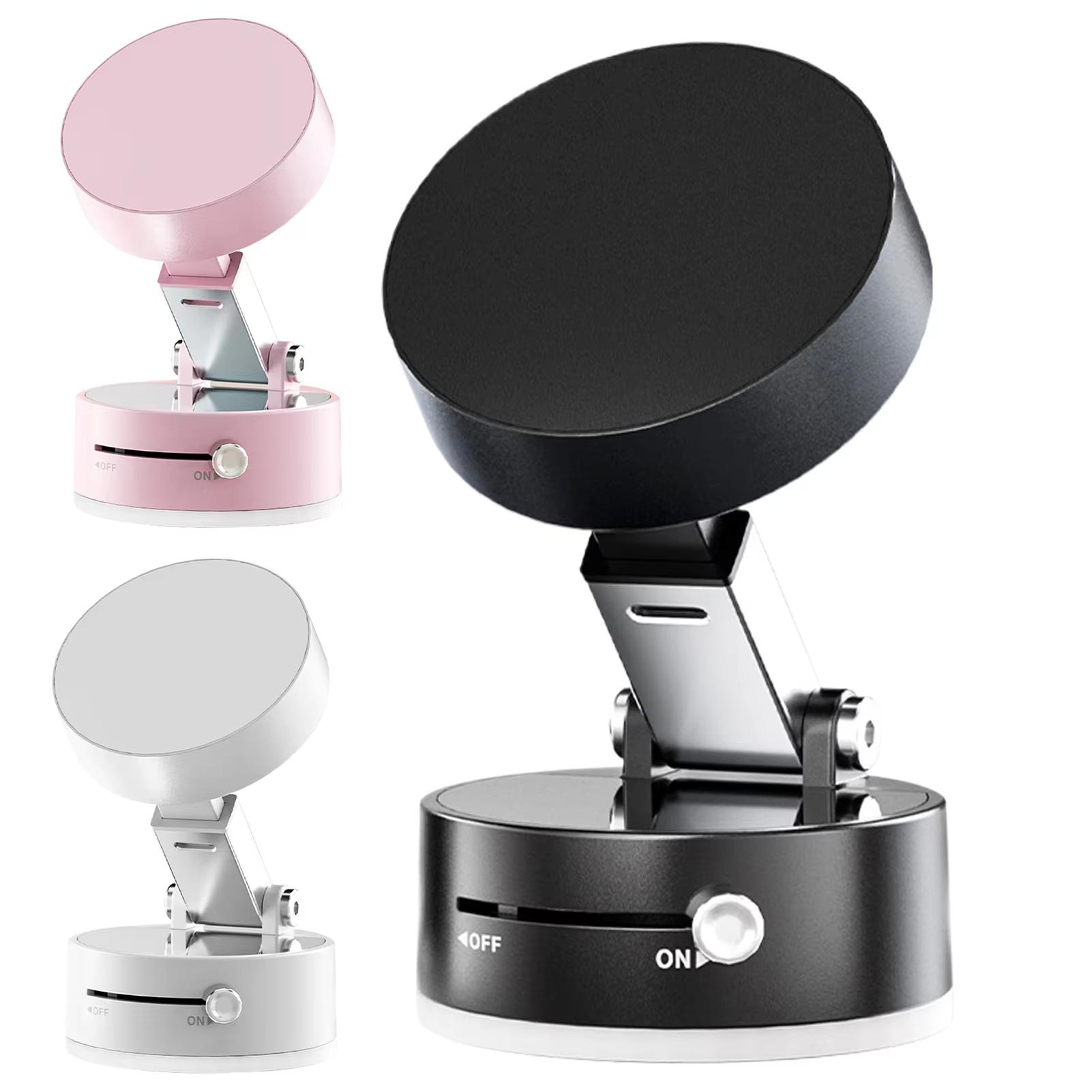 Adjustable Magnetic Phone Holder Portable Vacuum Bracket Double-Sided Suction Cup Lazy Stand for All Smartphones белый