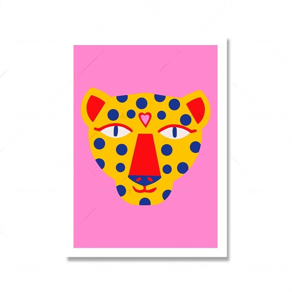 

Абстрактная рука сердце розовый леопардовый тигр невозможный настенный художественный принт холст живопись скандинавский постер Декор фотографии для гостиной 21x30cm No Framed