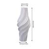 3D Printed Flower Vases Modern Simple Plastic Plant Pot Decorative White Vase for Pampas Grass Home Living Room Office Decor