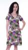 Moomaya Printed V-Neck Nightgown Sleepwear For Women  s  Nightwear  Soft