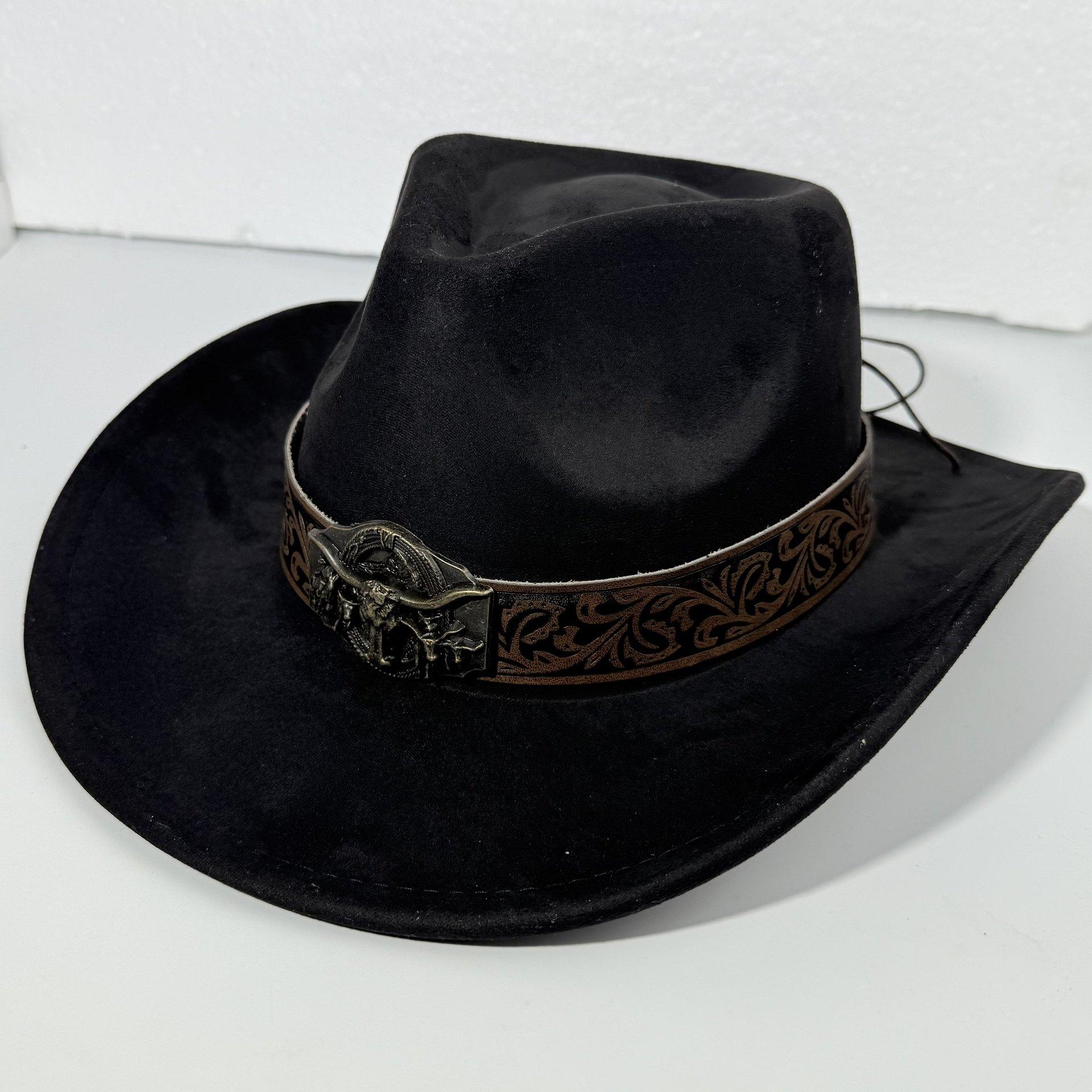 JYL TS DIY Западно-ковбойская шляпа Унисекс с логотипом быка Шляпа с изогнутым козырьком black_M(56-58cm） дикая клубника