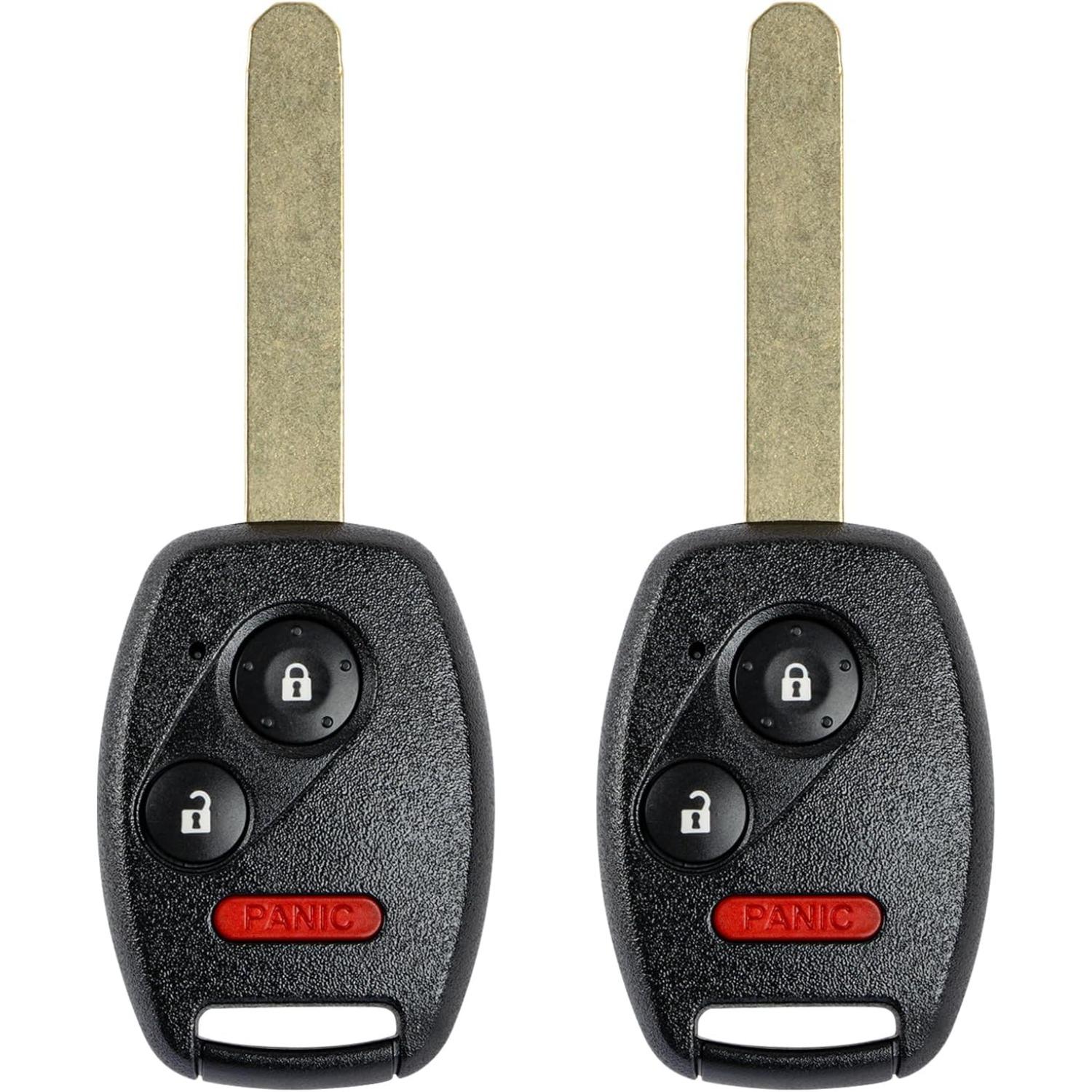 Key Fob Replacement for 2005 2006 2007 2008 Honda Pilot Car Keyless Entry Remote Control, CWTWB1U545, 3 Buttons, 2Pcs 2pcs