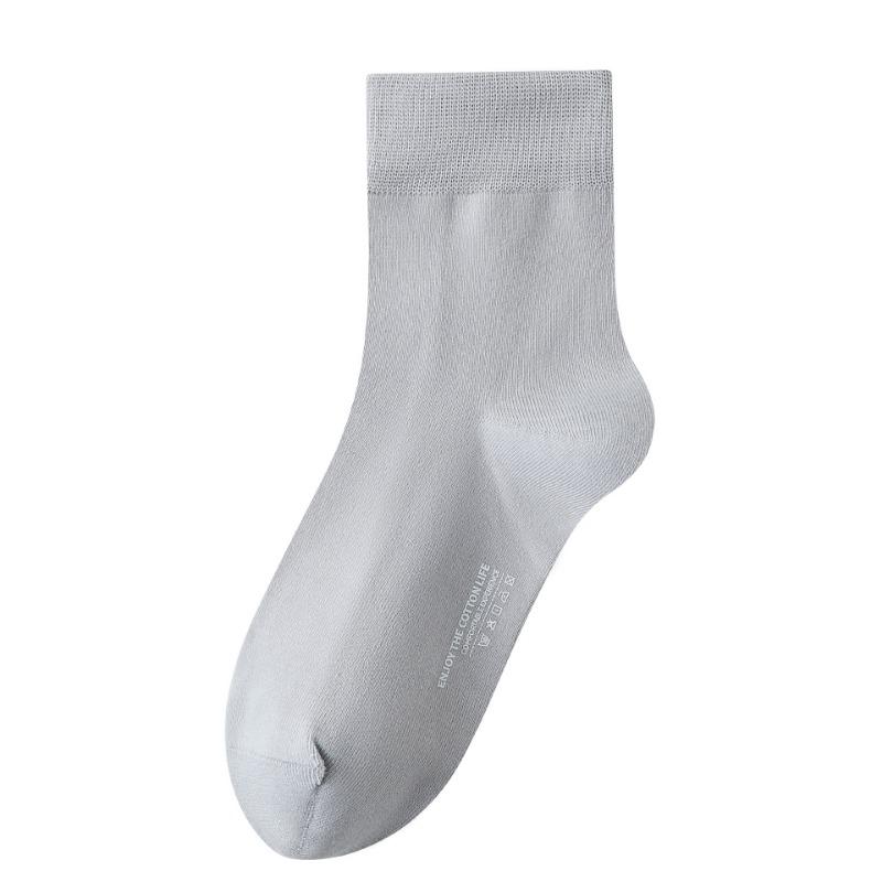 Male Spring and Autumn Cotton Anti Bacterial Deodorant Sweat Absorption Breathable Tube Socks