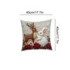 Christmas Pillow Cover Snowflake Velvet Jacquard Christmas Tree Elk Pillow Cushion Holiday Decoration Cushion Cover