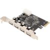 PCIe to USB2.0 Expansion Card 4 Ports 4 Pin Power 480Mb s Easy Installation USB 2.0 Expansion Card for Desktop Chassis