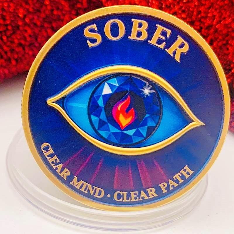 Freemason Eye Brothers, Gold-plated Color Printed Commemorative Medal, Decoration, 35mm, Plaything, Coin, Commemorative Coin, Gift