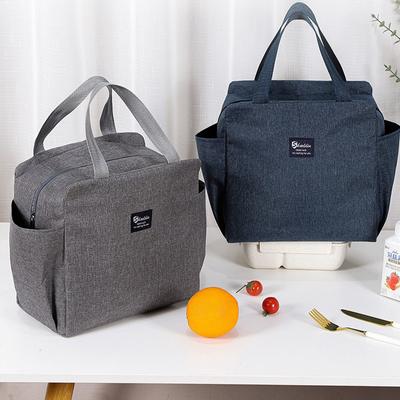 קיבולת גדולה עמיד למים אוקספורד נייד רוכסן תרמי תיקי ארוחת צהריים מבודד שקית הקפאה משרד סטודנט קופסת ארוחת צהריים נוחה