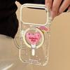 American Star Is Suitable for Apple 17promax Mobile Phone Case IPhone16 Love Magnetic Bracket 14 Transparent 13 Soft Shell