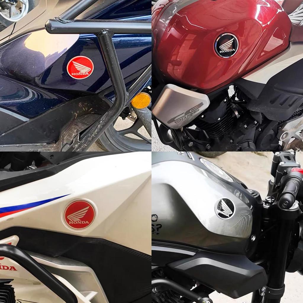Chaojibao 2pcs New 3D Honda Sticker Logo Motorcycle Gas Tank Sticker Emblem Badge Decoration