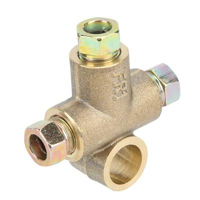 Brzdový T-kus, Matice Qiilu, Tvar T s 3 rameny, Krátká spojka M10 3/16in Trubka 10mm se 3 vnějšími maticemi