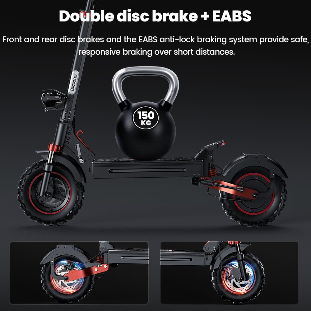 iScooter iX5S Electric Scooter 1000W 15Ah 11'' Off-Road Pneumatic Tires speed 25KM/H 60-65KM Range Adult Electric Scooters