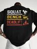 Men's Fitness Weightlifting Graphic Print T-Shirt Pure Cotton and Breathable Oversized Loose Casual Crew Neck Short Sleeve