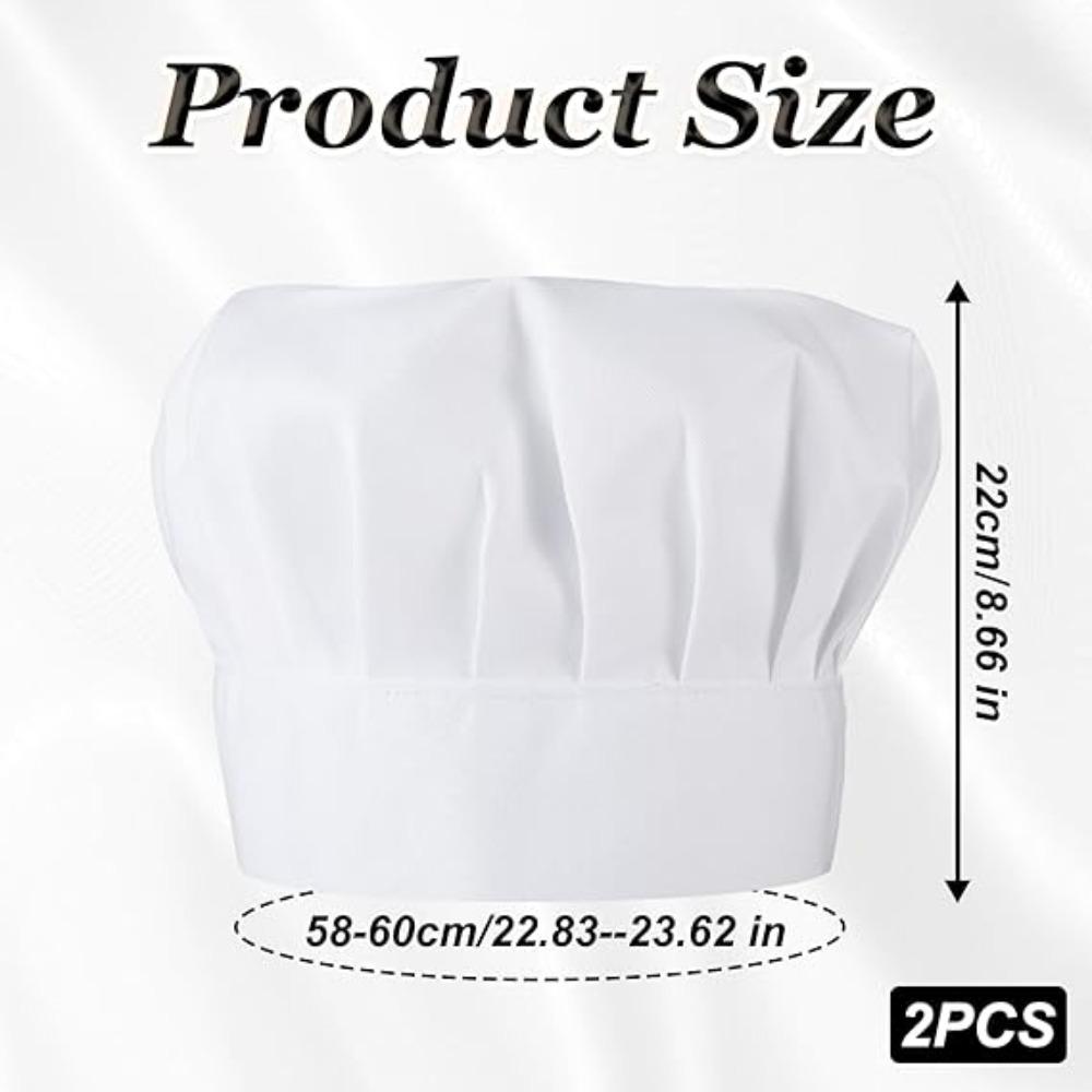Chef Hat for Adult, Chef Hat for Women, Unisex Kitchen Gear for Adults, Elastic Adjustable Kitchen Cooking Baking Hat, Cooking Hat for Men and Women.