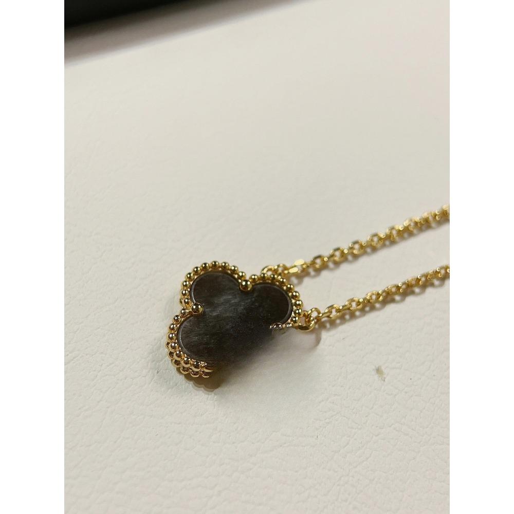 V Gold Four-leaf Clover Plated 18K Gold Necklace with Jewelry Women's High Version White Fritillary Rose Gold Pendant Light Luxury Niche