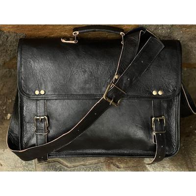 Leather Messenger Bag Laptop Bag Black Bag Leather Satchel Bag Briefcase Bag Side Bag Cross Body Bag