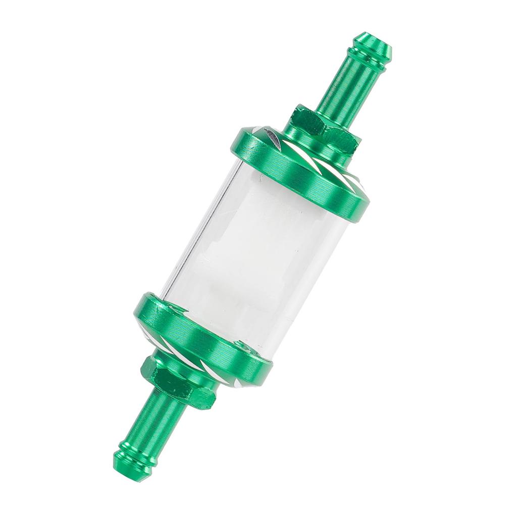 Universal Motorcycle Fuel Filter - High  Aluminum Glass Fuel Cleaner For Motorbike, Scooter, ATV, Dirt Bike - Multiple Colors Available