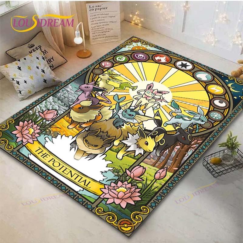 Pokémon Pikachu Teppich Wohnzimmer Schlafzimmer Bettvorleger Arbeitszimmer Computerstuhl Heimtextilien Fußmatte Teppich