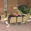 VidaXL Garden Dining Furniture and Cushions 9 Pcs Patio Dining Set Outdoor Table and Chairs Balcony 3094990