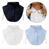 Detachable Shirt Collar Insert for Instants Styles Upgrades Soft Breathable Polyester Cotton Fabric Easy to Wear
