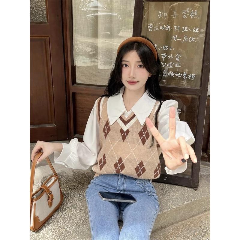 French Retro White Collar Long-sleeved Shirt Women's Spring and Autumn New Niche Versatile Temperament Design Sense Top Tide