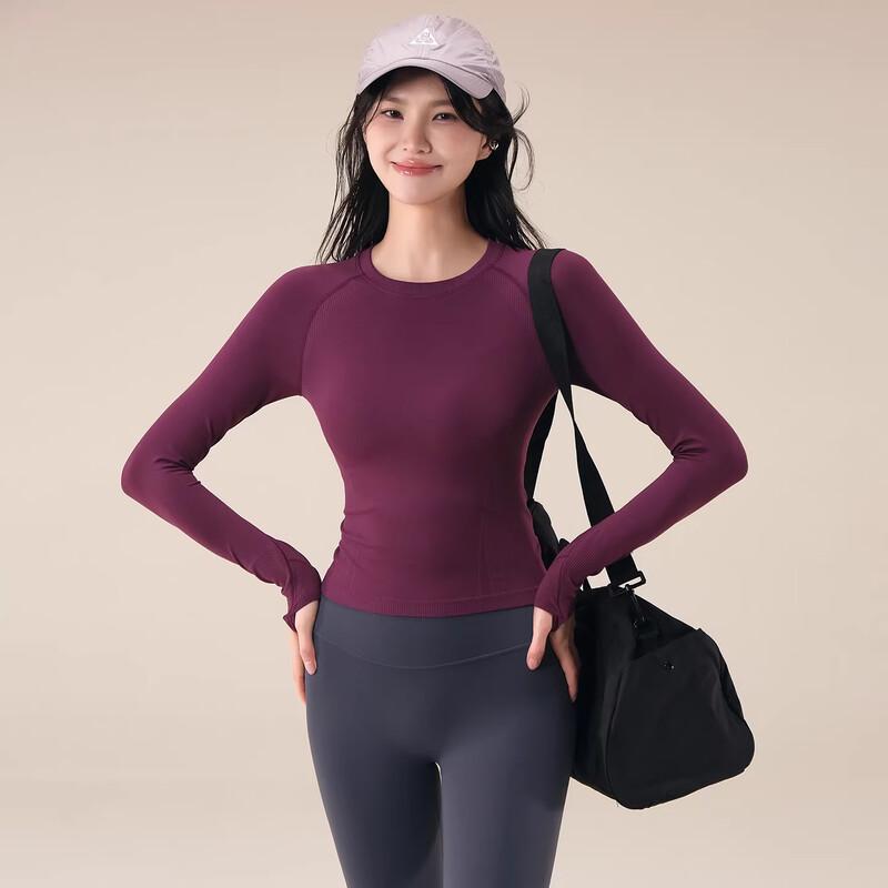ACKDCS Women's Slim Fit Long Sleeve Quick Dry Yoga Top
